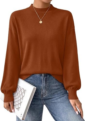WIHOLL Women’s Mock Neck Sweater